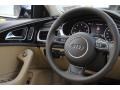 Velvet Beige 2012 Audi A6 3.0T quattro Sedan Steering Wheel