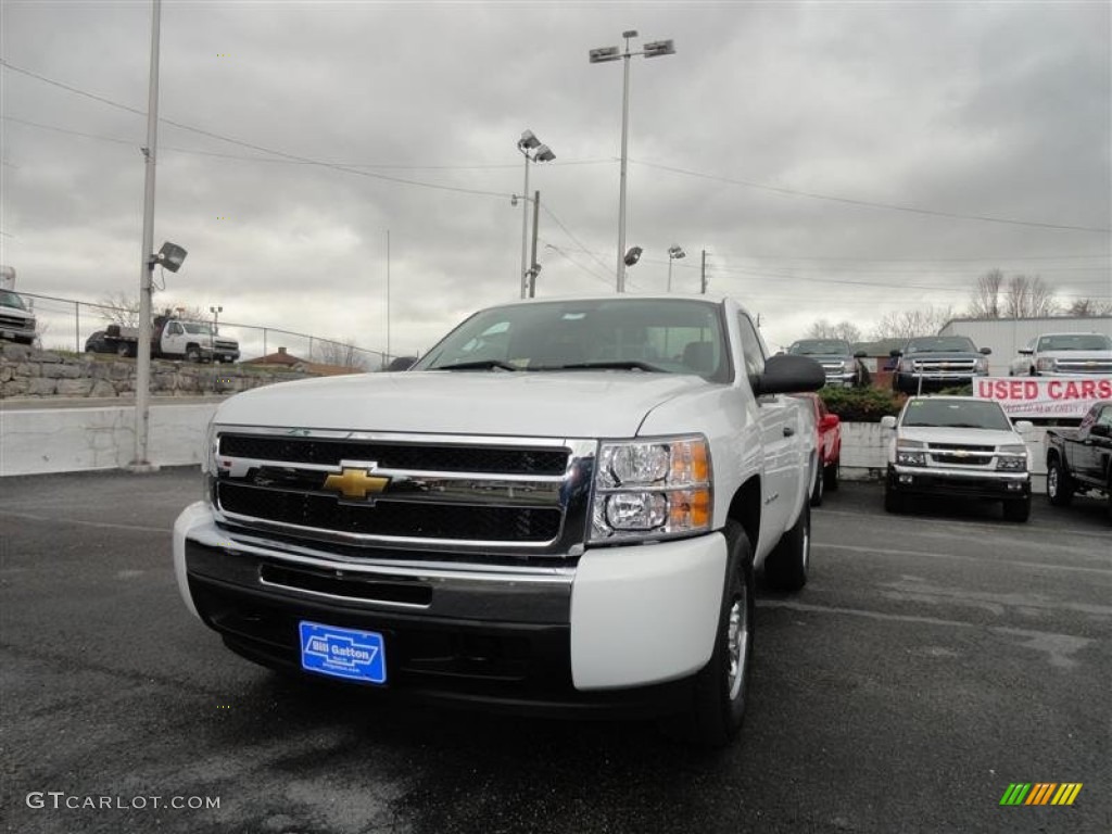 2011 Silverado 1500 LS Regular Cab 4x4 - Summit White / Dark Titanium photo #2