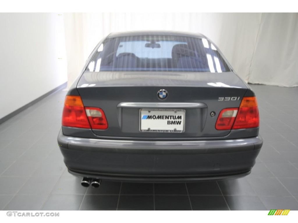 2001 3 Series 330i Sedan - Steel Grey Metallic / Grey photo #13