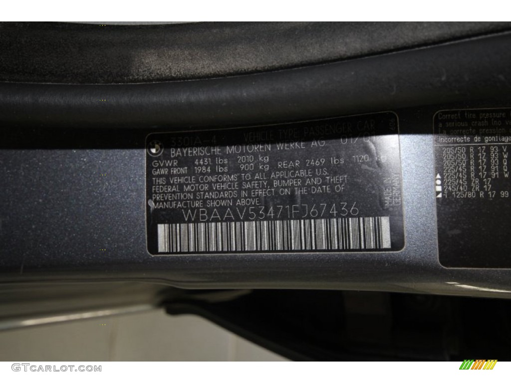 2001 3 Series 330i Sedan - Steel Grey Metallic / Grey photo #15