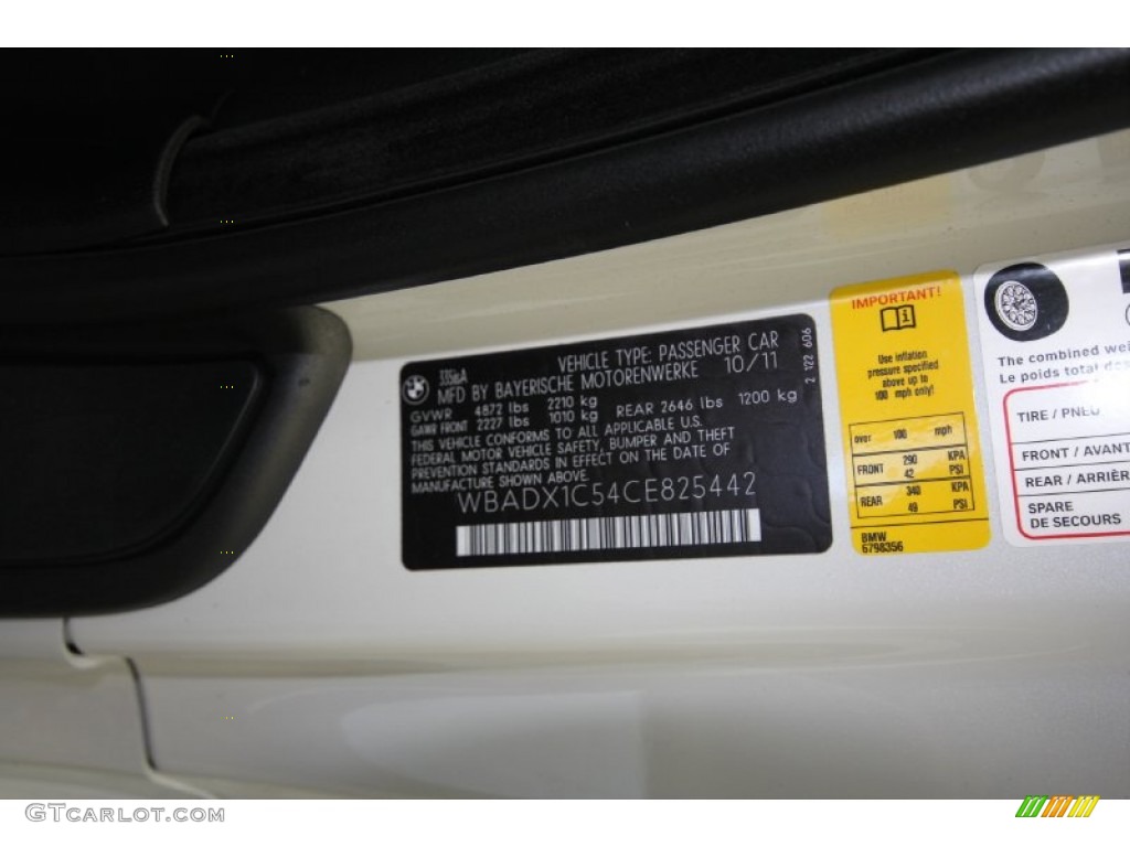 2012 BMW 3 Series 335is Convertible Info Tag Photo #56949236