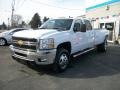 Summit White - Silverado 3500HD LTZ Crew Cab 4x4 Dually Photo No. 15