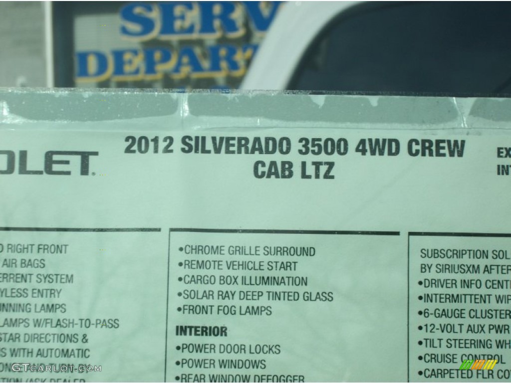 2012 Chevrolet Silverado 3500HD LTZ Crew Cab 4x4 Dually Window Sticker Photo #56949520