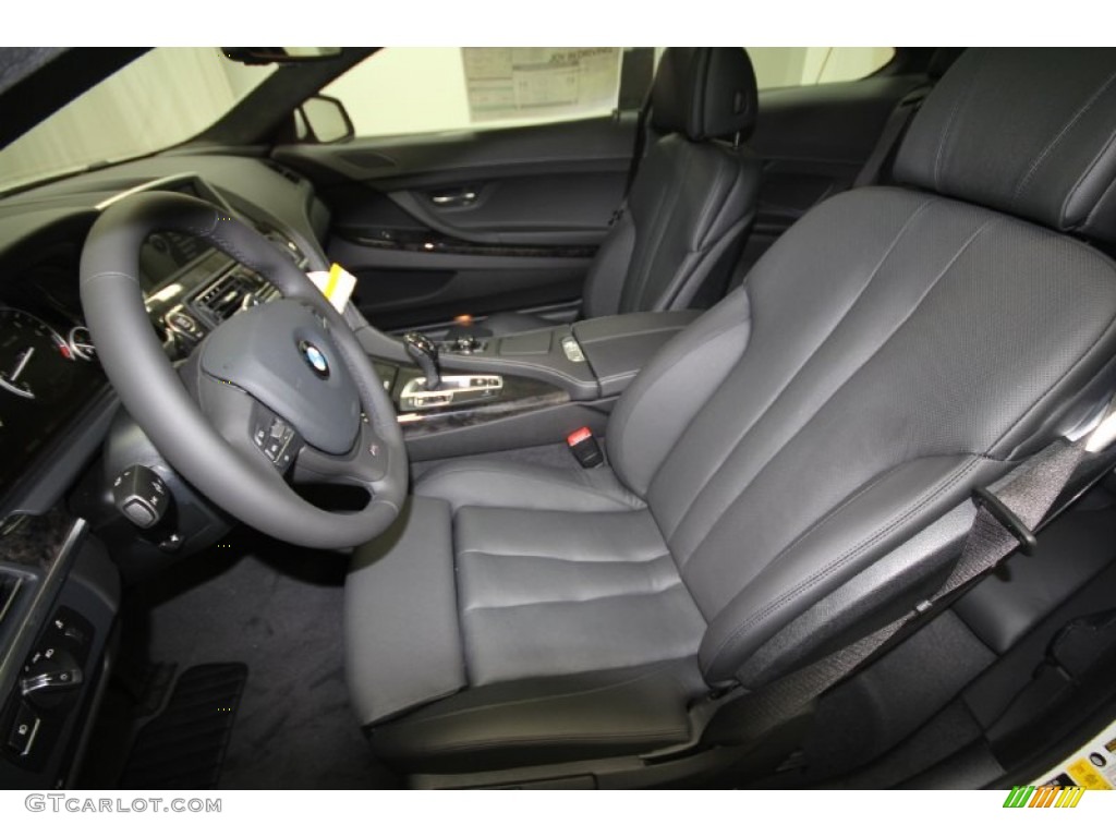 Black Nappa Leather Interior 2012 BMW 6 Series 640i Coupe Photo #56949889