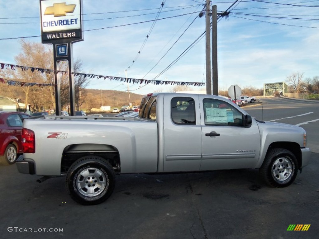 2011 Silverado 1500 LT Extended Cab 4x4 - Sheer Silver Metallic / Ebony photo #4