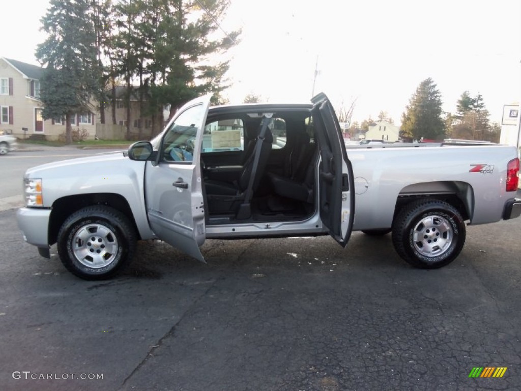 2011 Silverado 1500 LT Extended Cab 4x4 - Sheer Silver Metallic / Ebony photo #8