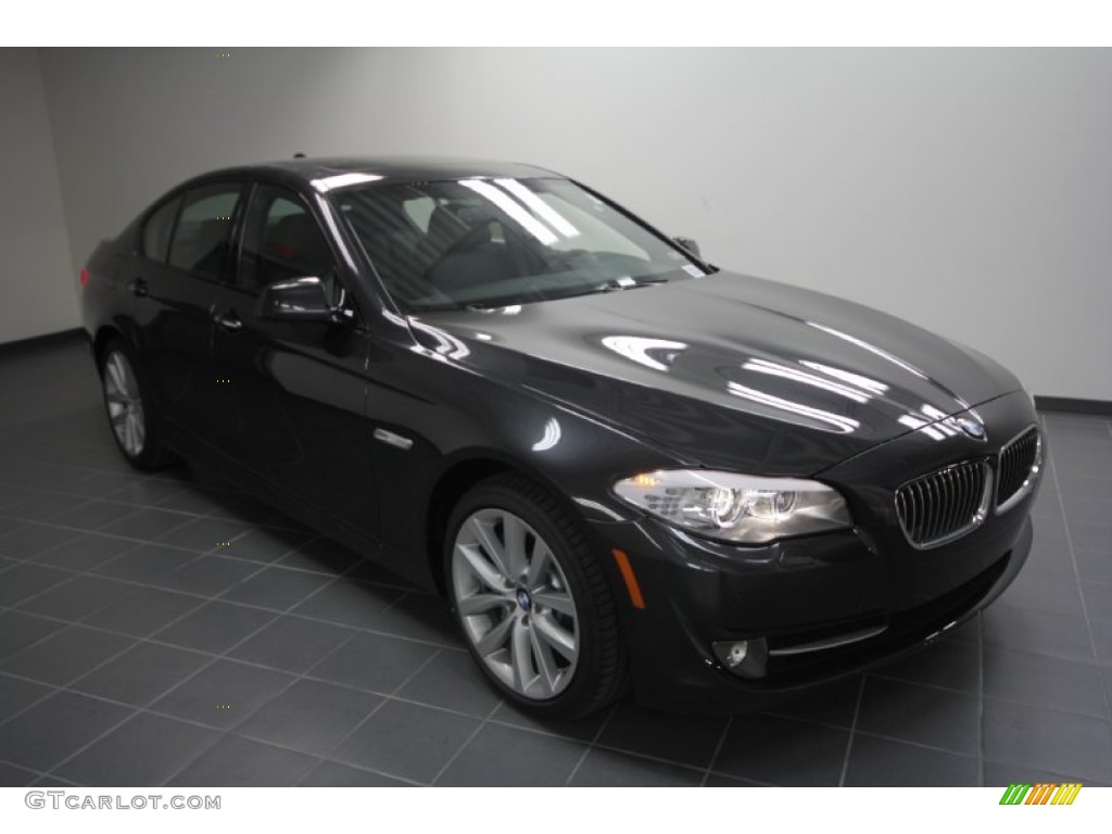 2012 5 Series 535i Sedan - Dark Graphite Metallic II / Black photo #1