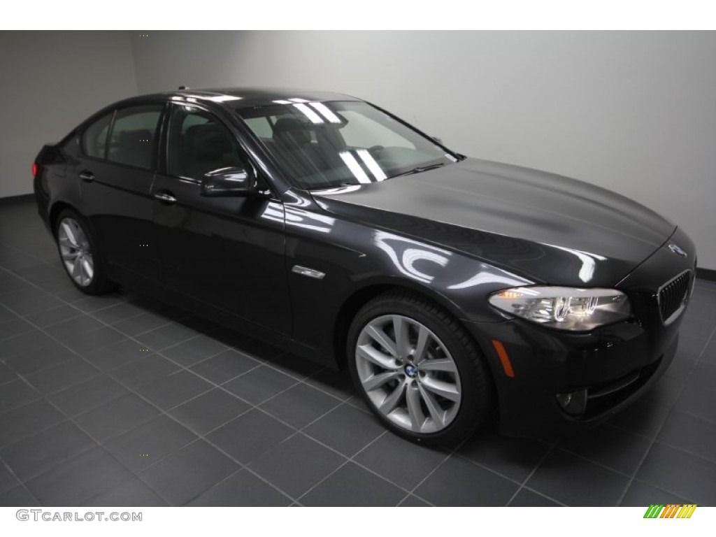 2012 5 Series 535i Sedan - Dark Graphite Metallic II / Black photo #4