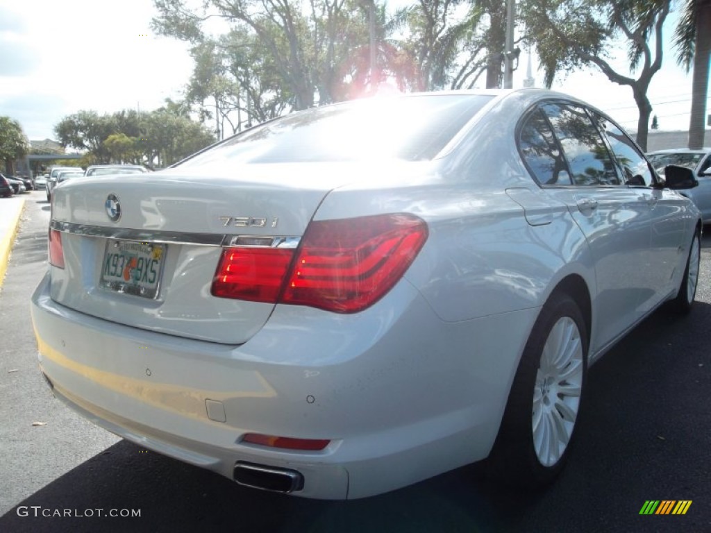 2012 7 Series 750i Sedan - Mineral White Metallic / Oyster/Black photo #6