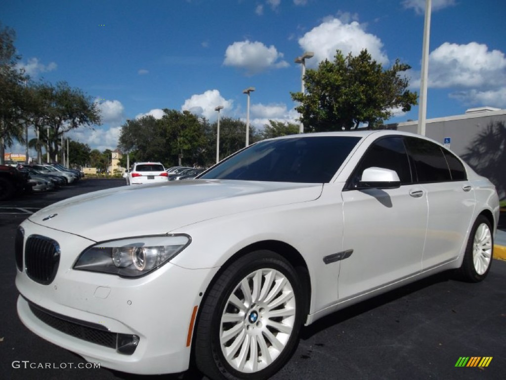 2012 7 Series 750i Sedan - Mineral White Metallic / Oyster/Black photo #13