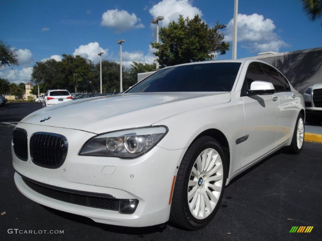2012 7 Series 750i Sedan - Mineral White Metallic / Oyster/Black photo #14