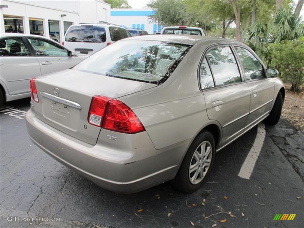 2003 Civic EX Sedan - Shoreline Mist Metallic / Beige photo #2