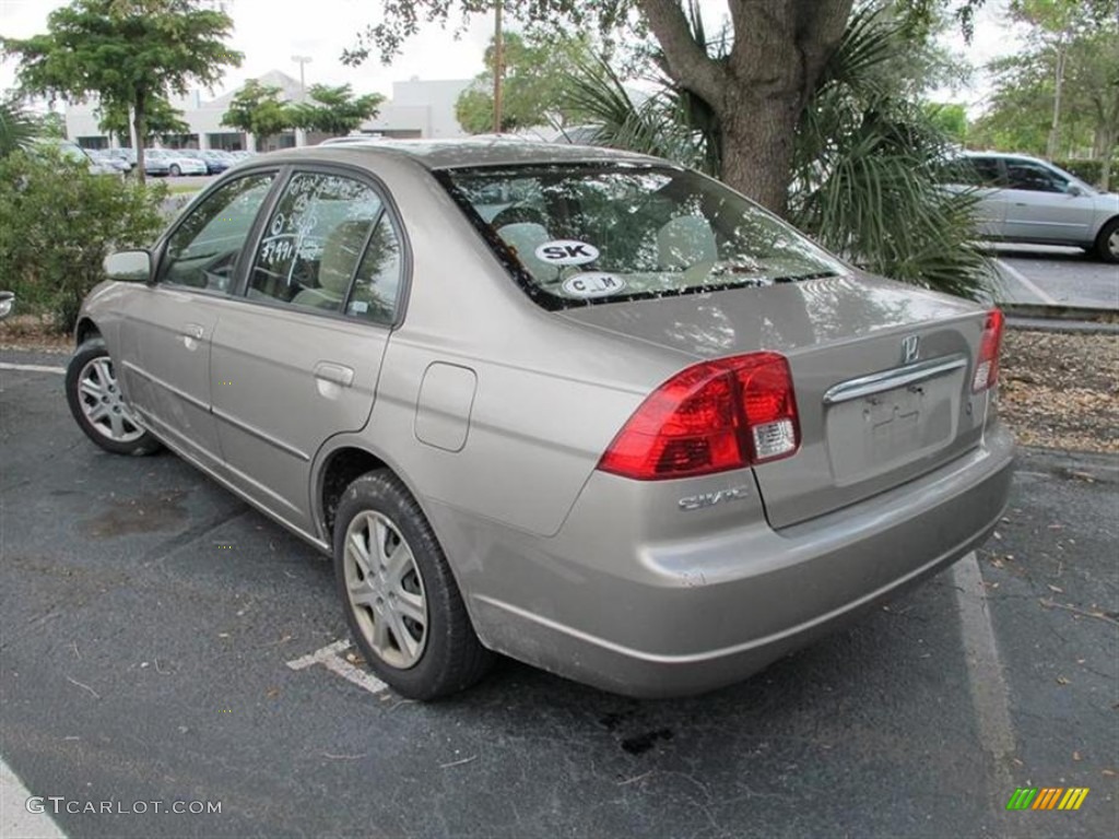 2003 Civic EX Sedan - Shoreline Mist Metallic / Beige photo #3