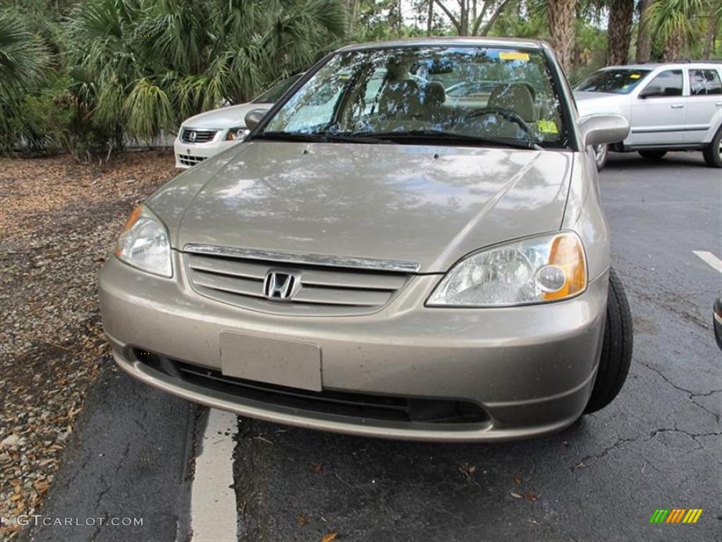 2003 Civic EX Sedan - Shoreline Mist Metallic / Beige photo #4