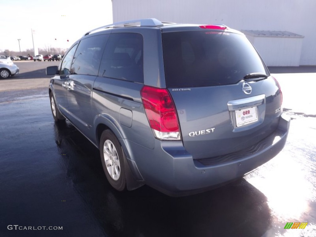 2008 Quest 3.5 S - Lakeshore Blue Metallic / Gray photo #5