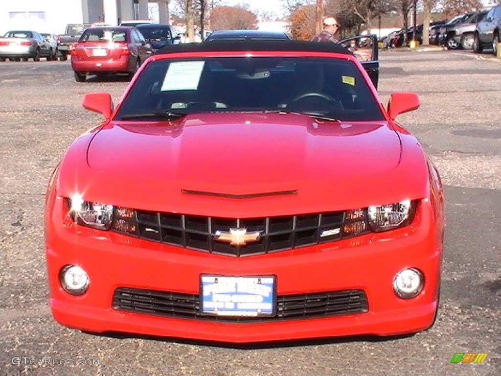 2011 Camaro SS Convertible - Victory Red / Black photo #2