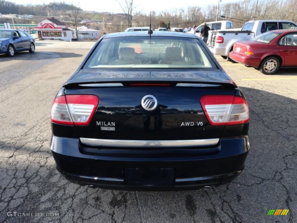 2008 Milan V6 Premier AWD - Dark Blue Metallic / Camel photo #3