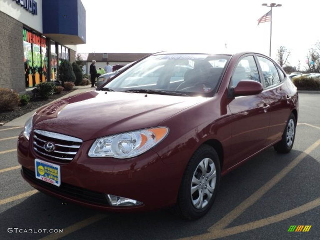 2010 Elantra GLS - Apple Red Pearl / Beige photo #1