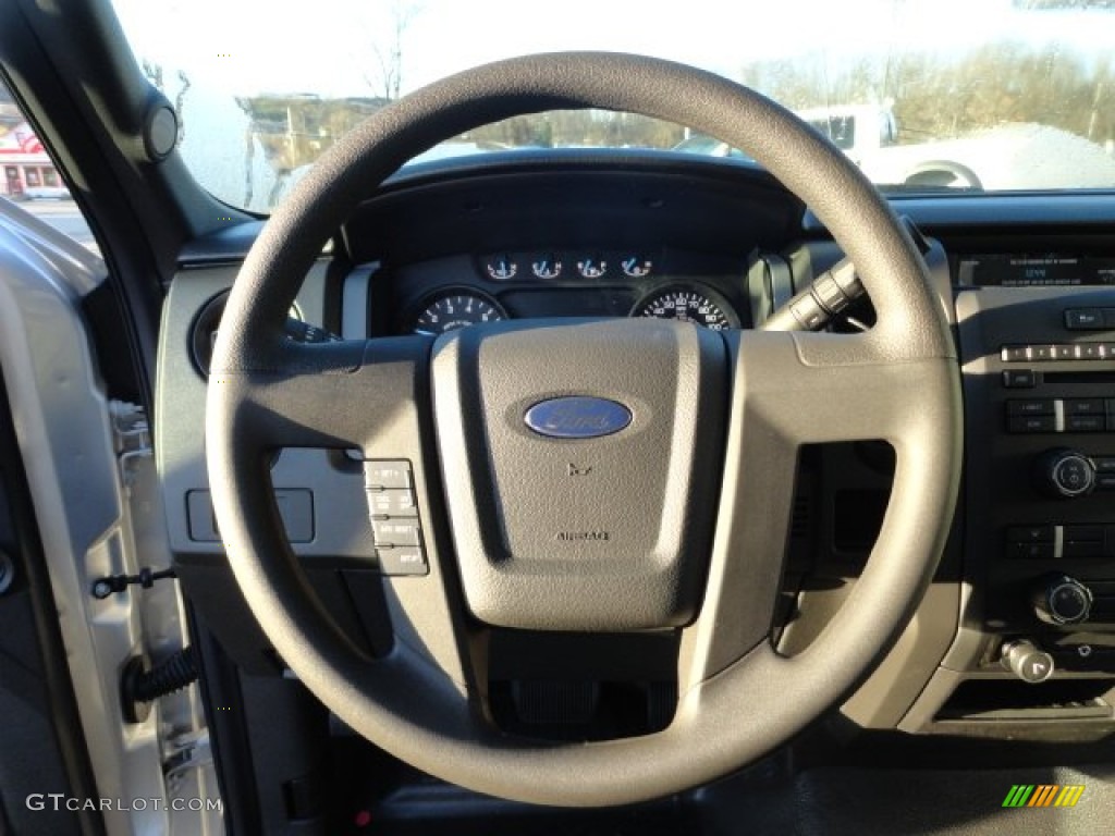 2012 Ford F150 XL SuperCab Steel Gray Steering Wheel Photo #56957288