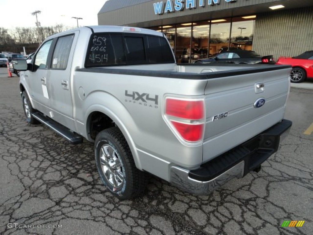 2011 F150 Lariat SuperCrew 4x4 - Ingot Silver Metallic / Black photo #2