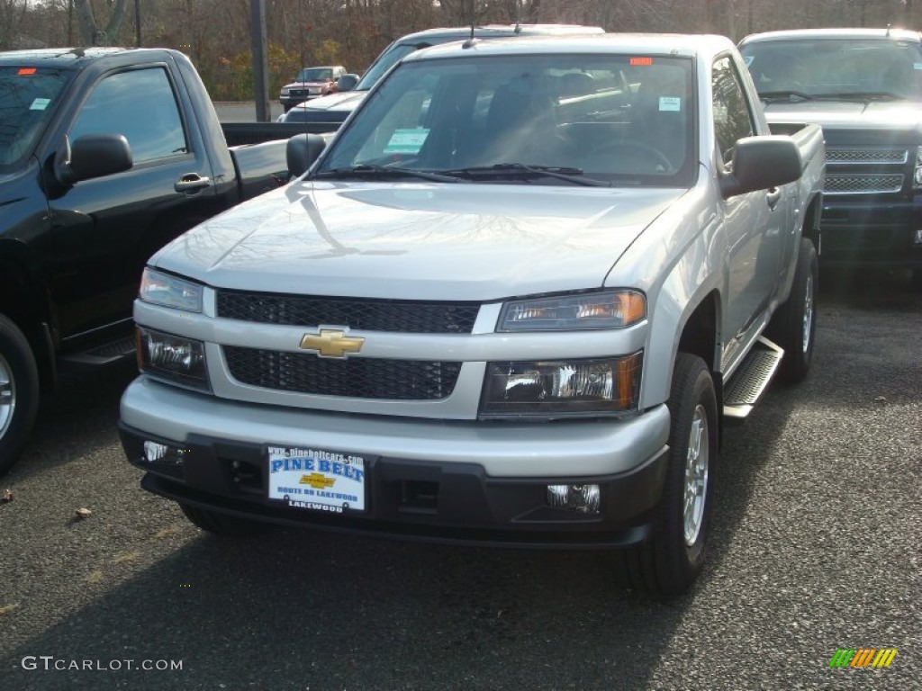 2012 Colorado LT Regular Cab 4x4 - Sheer Silver Metallic / Ebony photo #1