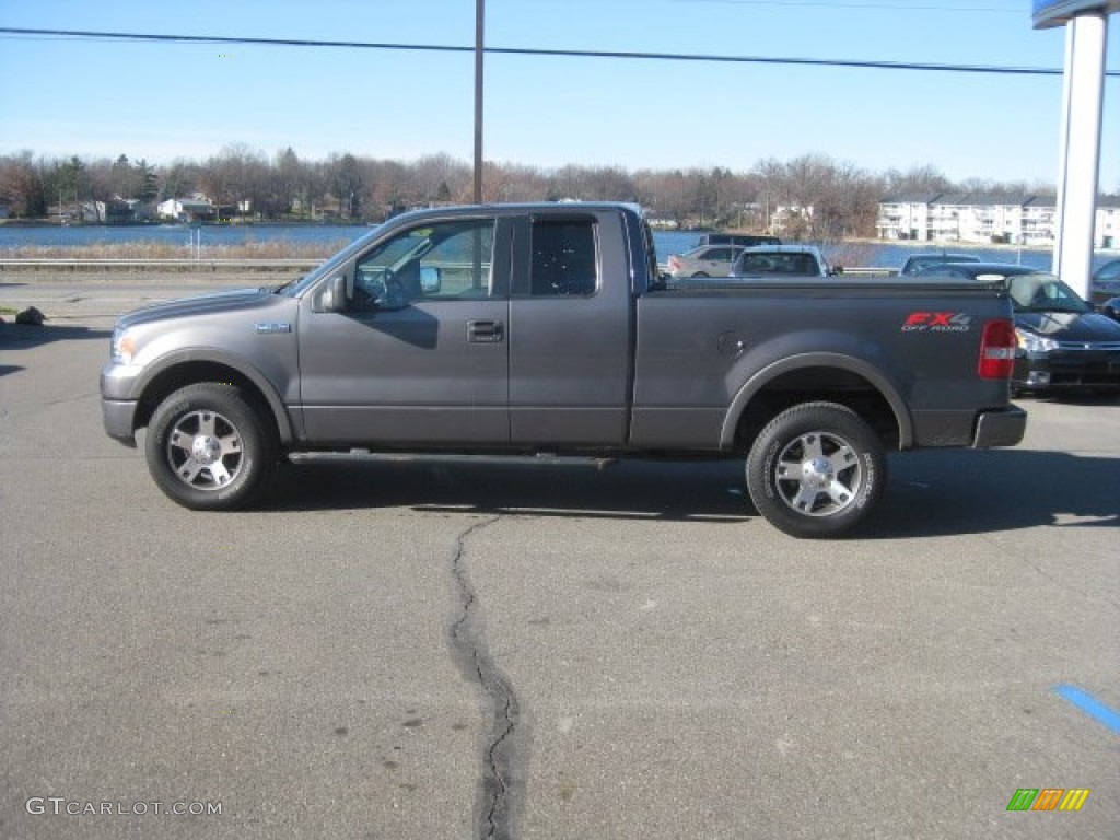 2005 F150 FX4 SuperCab 4x4 - Dark Shadow Grey Metallic / Black photo #8