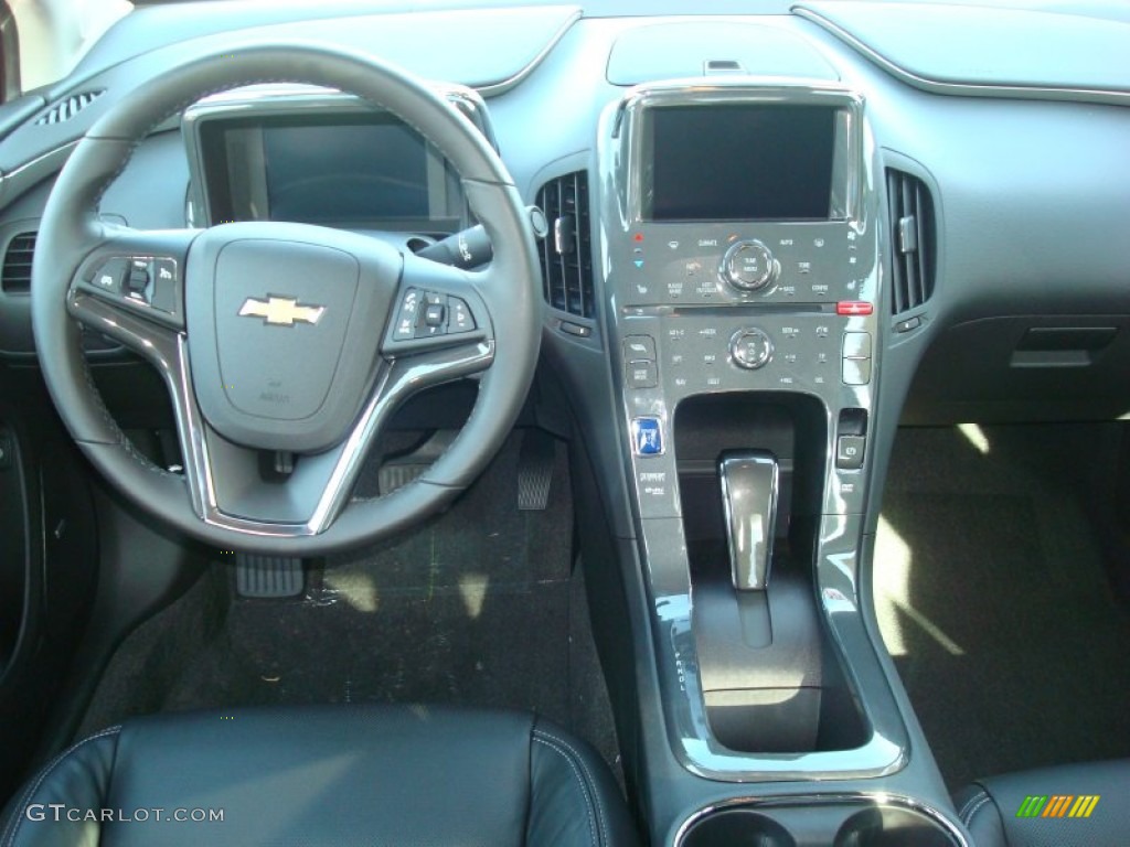 2012 Chevrolet Volt Hatchback Jet Black/Dark Accents Dashboard Photo #56959487