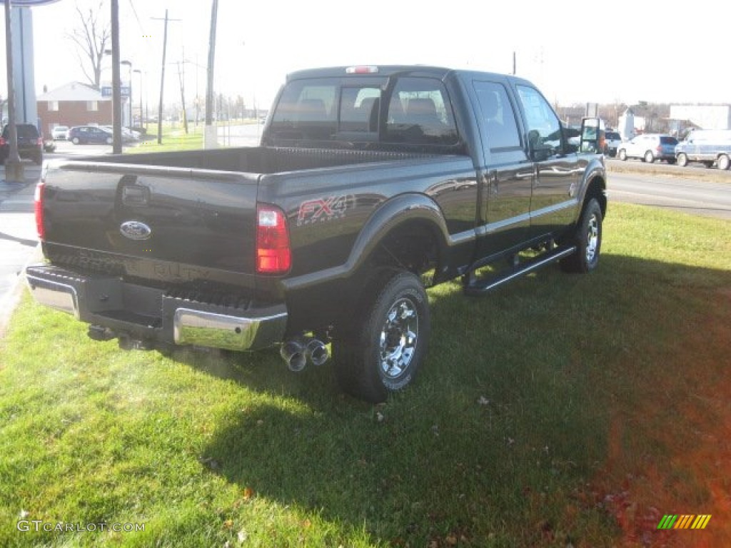 2012 F350 Super Duty Lariat Crew Cab 4x4 - Black / Black photo #5