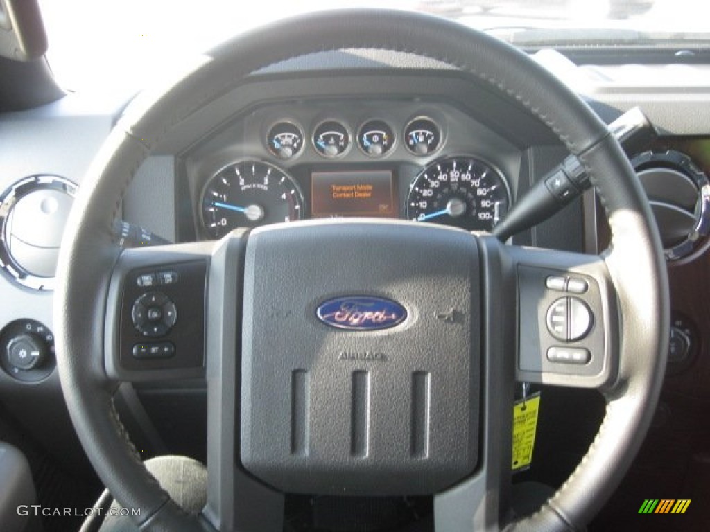 2012 F350 Super Duty Lariat Crew Cab 4x4 - Black / Black photo #16