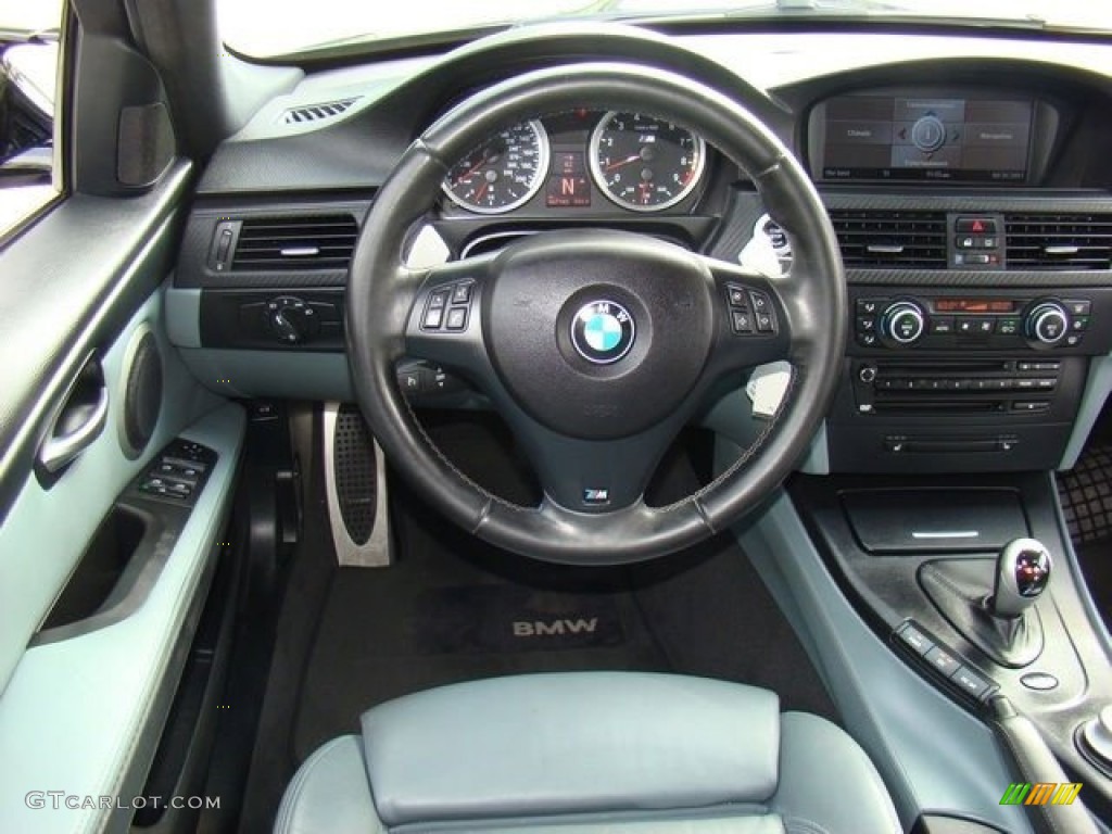 2008 BMW M3 Sedan Silver Novillo Leather Steering Wheel Photo #56961303