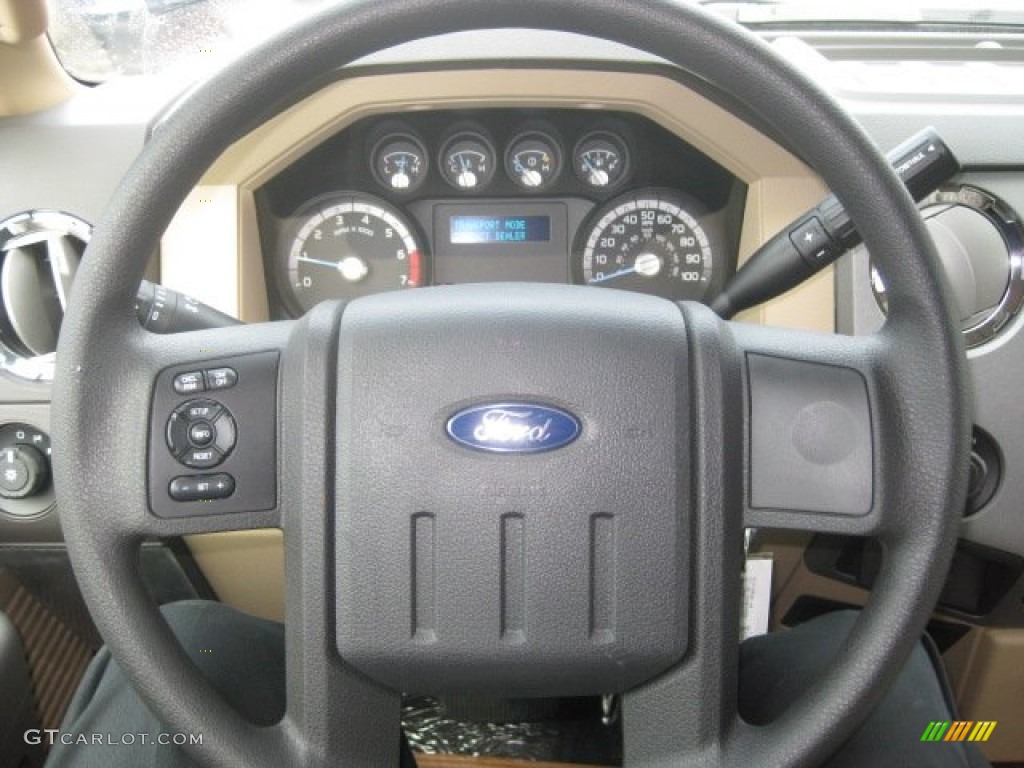2012 Ford F250 Super Duty XLT Crew Cab Adobe Steering Wheel Photo #56961491