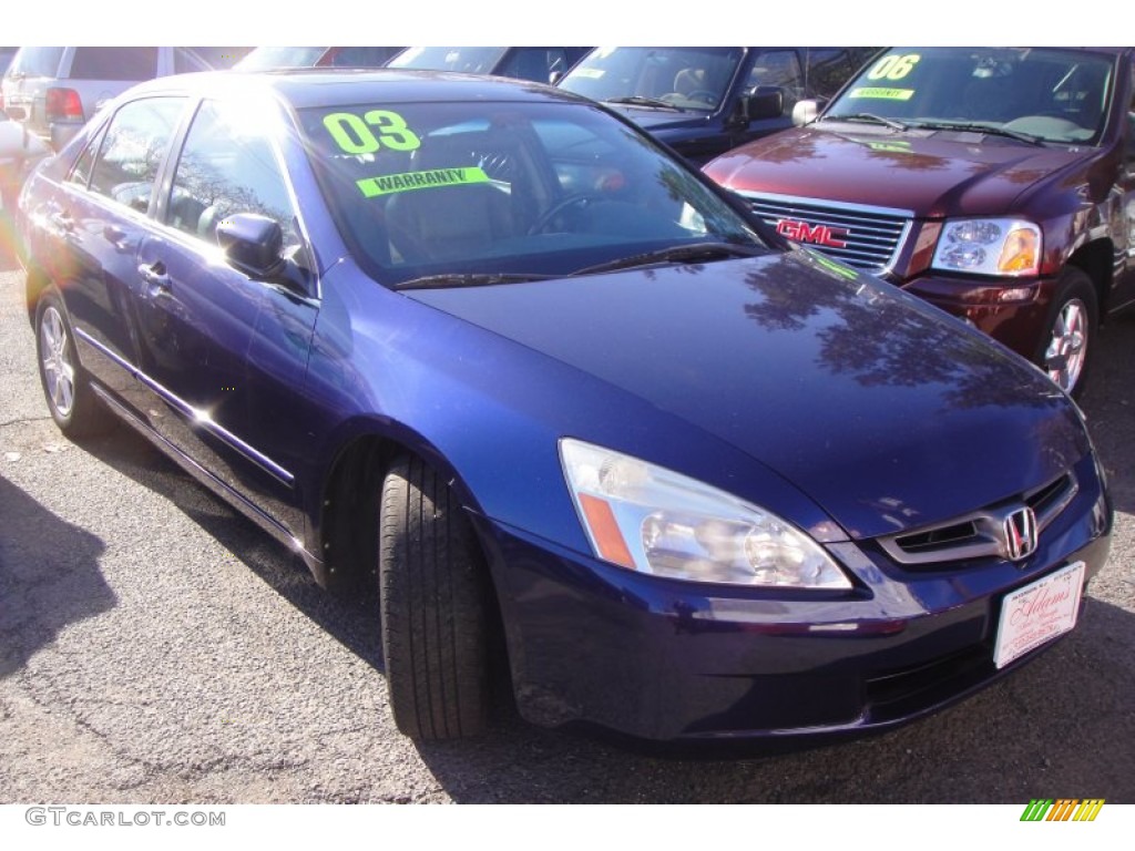 2003 Accord EX V6 Sedan - Eternal Blue Pearl / Black photo #3