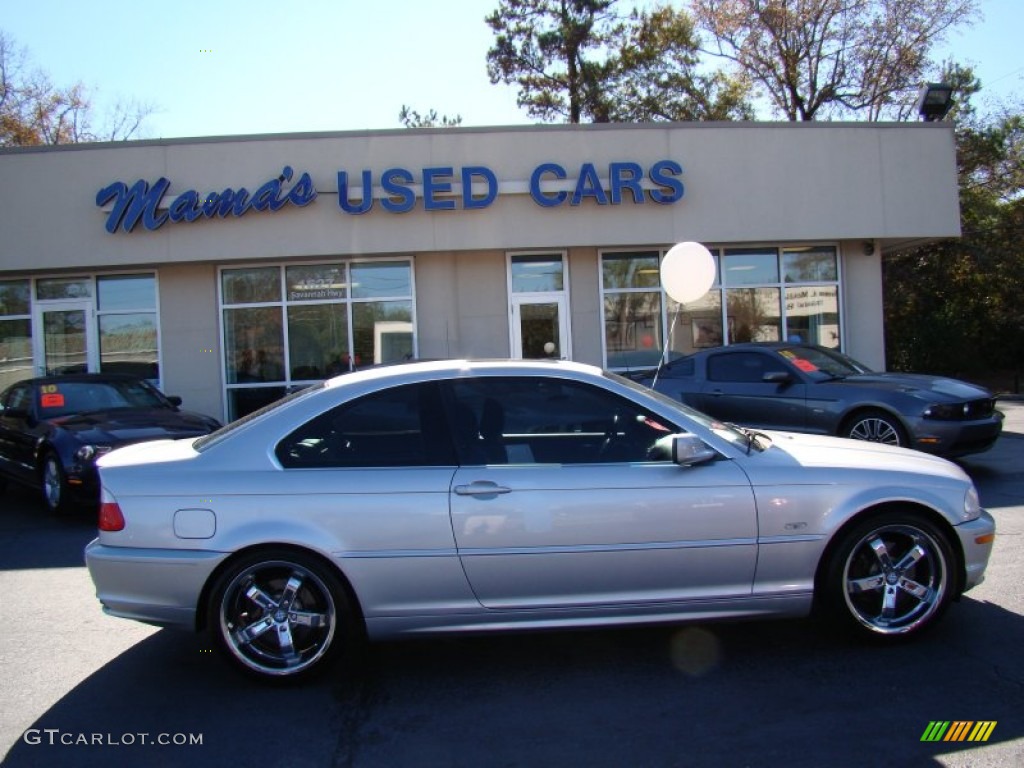 2000 3 Series 328i Coupe - Titanium Silver Metallic / Black photo #1