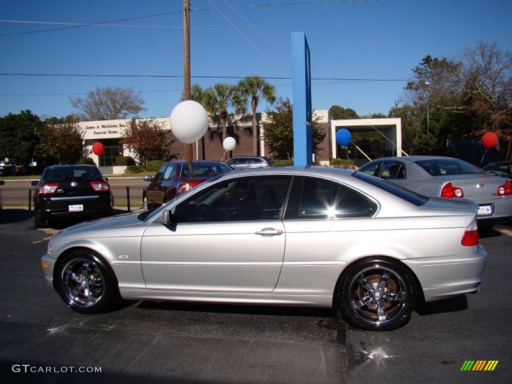2000 3 Series 328i Coupe - Titanium Silver Metallic / Black photo #6