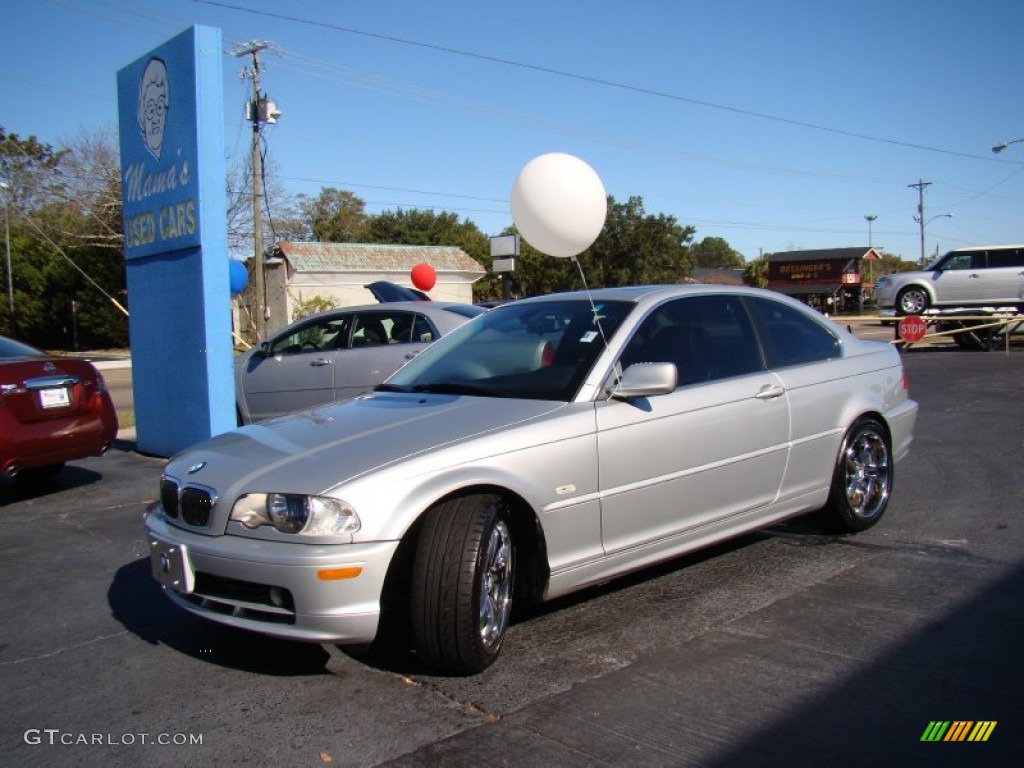 2000 3 Series 328i Coupe - Titanium Silver Metallic / Black photo #30