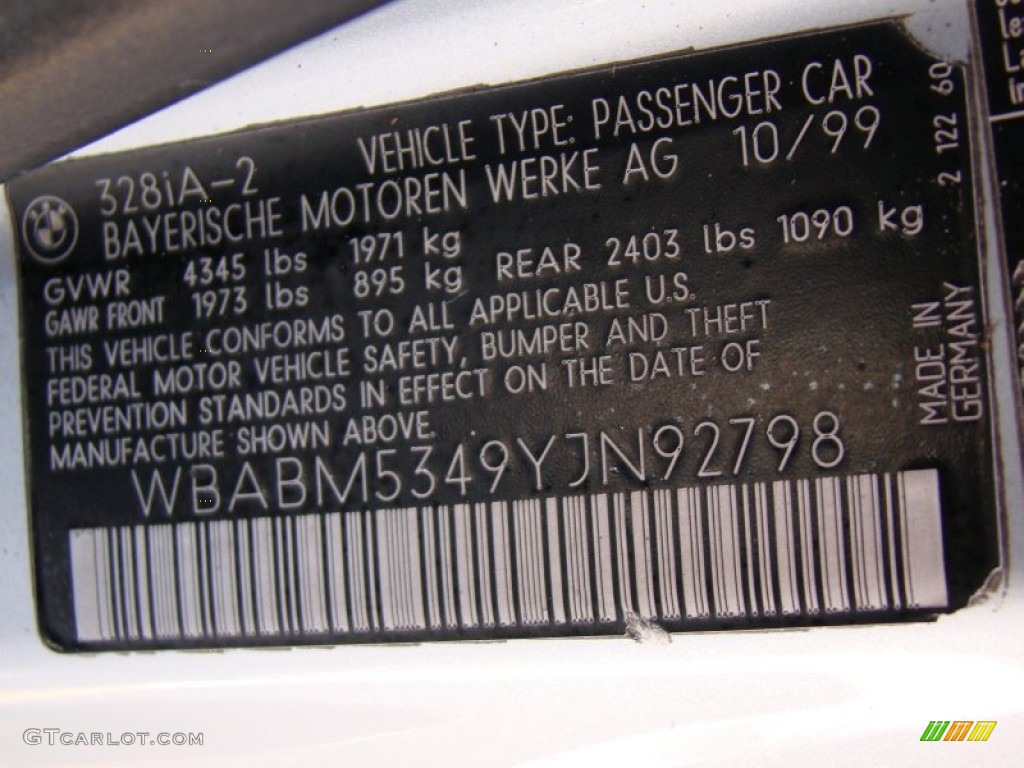 2000 3 Series 328i Coupe - Titanium Silver Metallic / Black photo #34