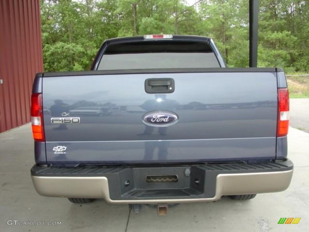 2006 F150 Lariat SuperCrew - Medium Wedgewood Blue Metallic / Tan photo #6