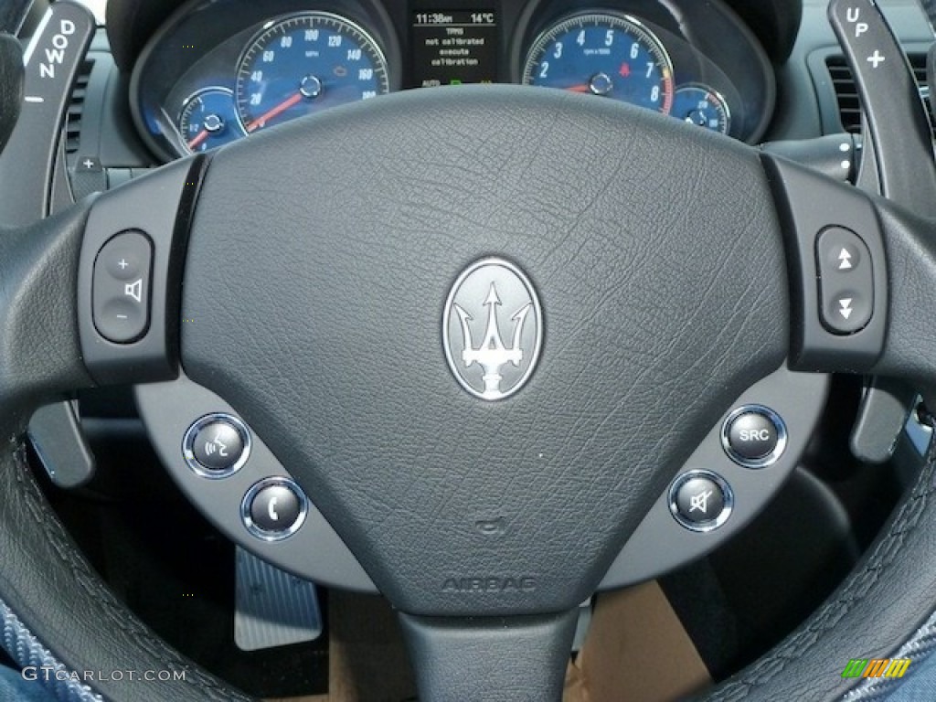 2012 Maserati GranTurismo S Automatic Nero Steering Wheel Photo #56968232