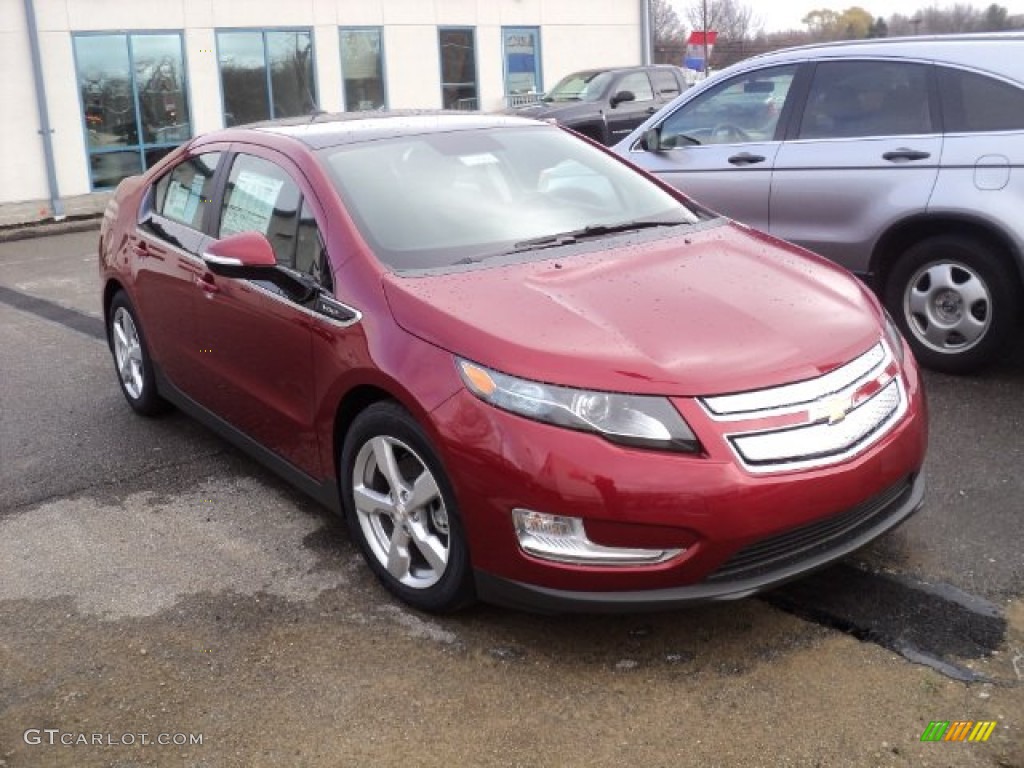 Crystal Red Tintcoat 2012 Chevrolet Volt Hatchback Exterior Photo #56968451
