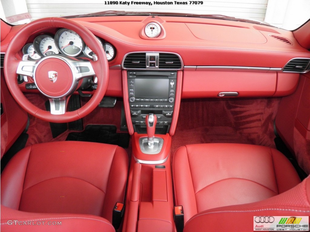 2011 911 Turbo S Coupe - Meteor Grey Metallic / Carrera Red photo #14