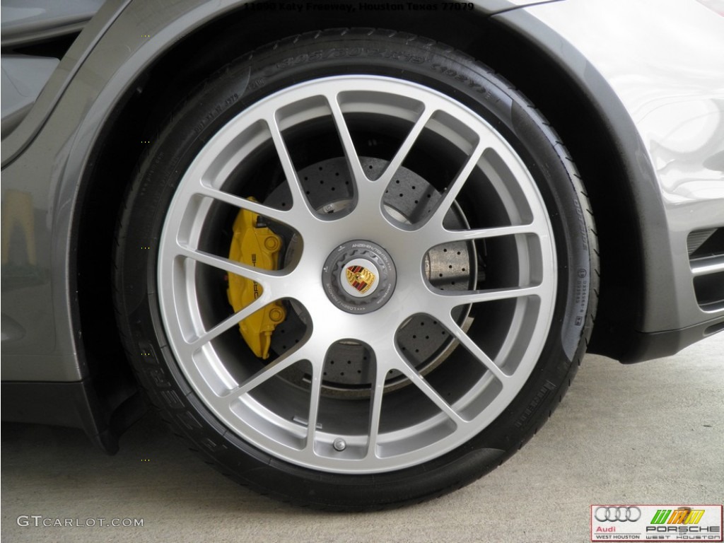 2011 911 Turbo S Coupe - Meteor Grey Metallic / Carrera Red photo #28