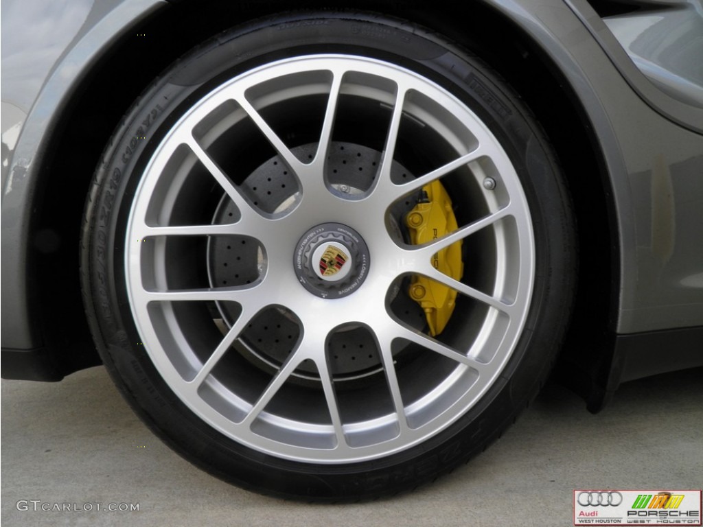 2011 911 Turbo S Coupe - Meteor Grey Metallic / Carrera Red photo #29