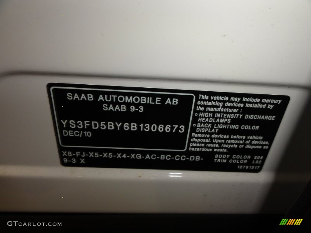 2011 9-3 X 2.0T SportCombi XWD Wagon - Arctic White / Parchment photo #13