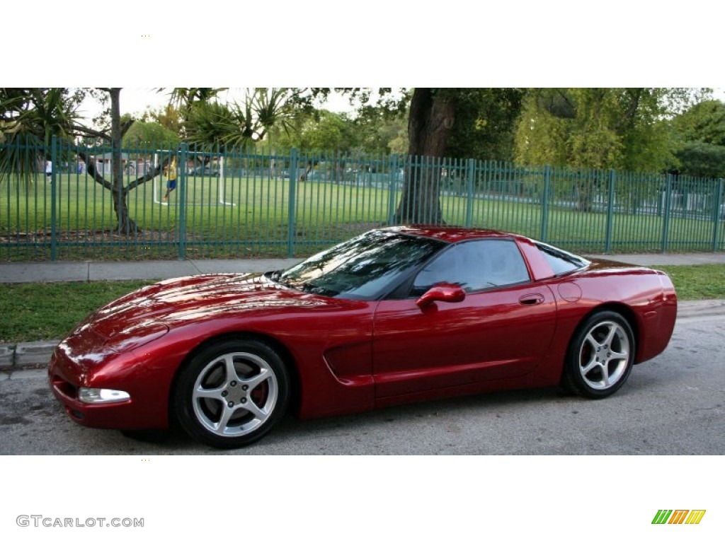 2000 Corvette Coupe - Magnetic Red Metallic / Black photo #2