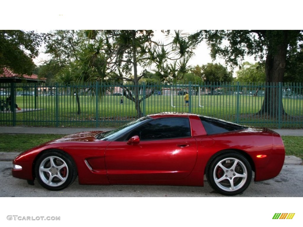 2000 Corvette Coupe - Magnetic Red Metallic / Black photo #3