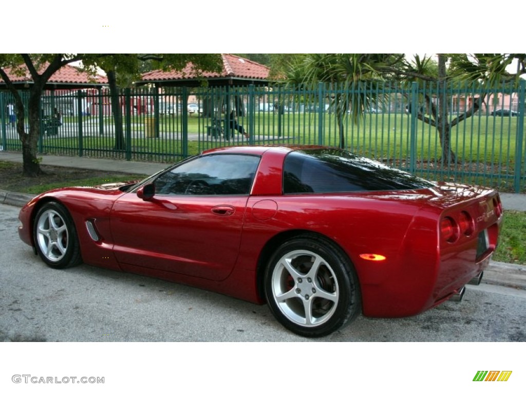 2000 Corvette Coupe - Magnetic Red Metallic / Black photo #5