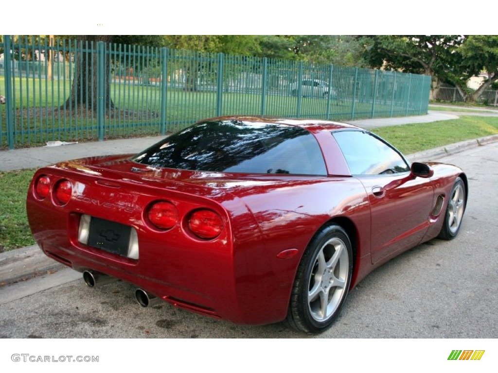 2000 Corvette Coupe - Magnetic Red Metallic / Black photo #7