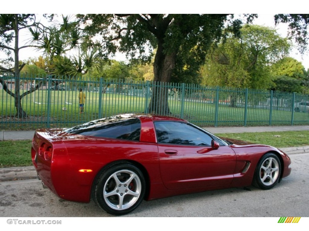 2000 Corvette Coupe - Magnetic Red Metallic / Black photo #8