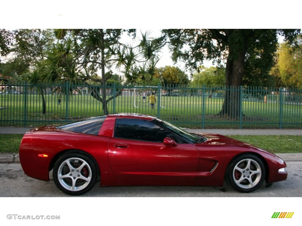2000 Corvette Coupe - Magnetic Red Metallic / Black photo #9