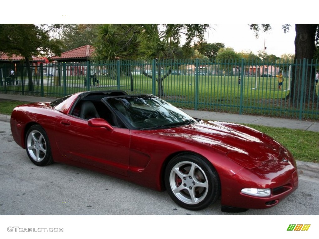 2000 Corvette Coupe - Magnetic Red Metallic / Black photo #21